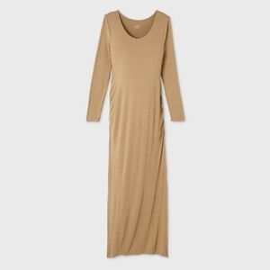 Isabel Maternity Long Sleeve Ruched Dress - XS